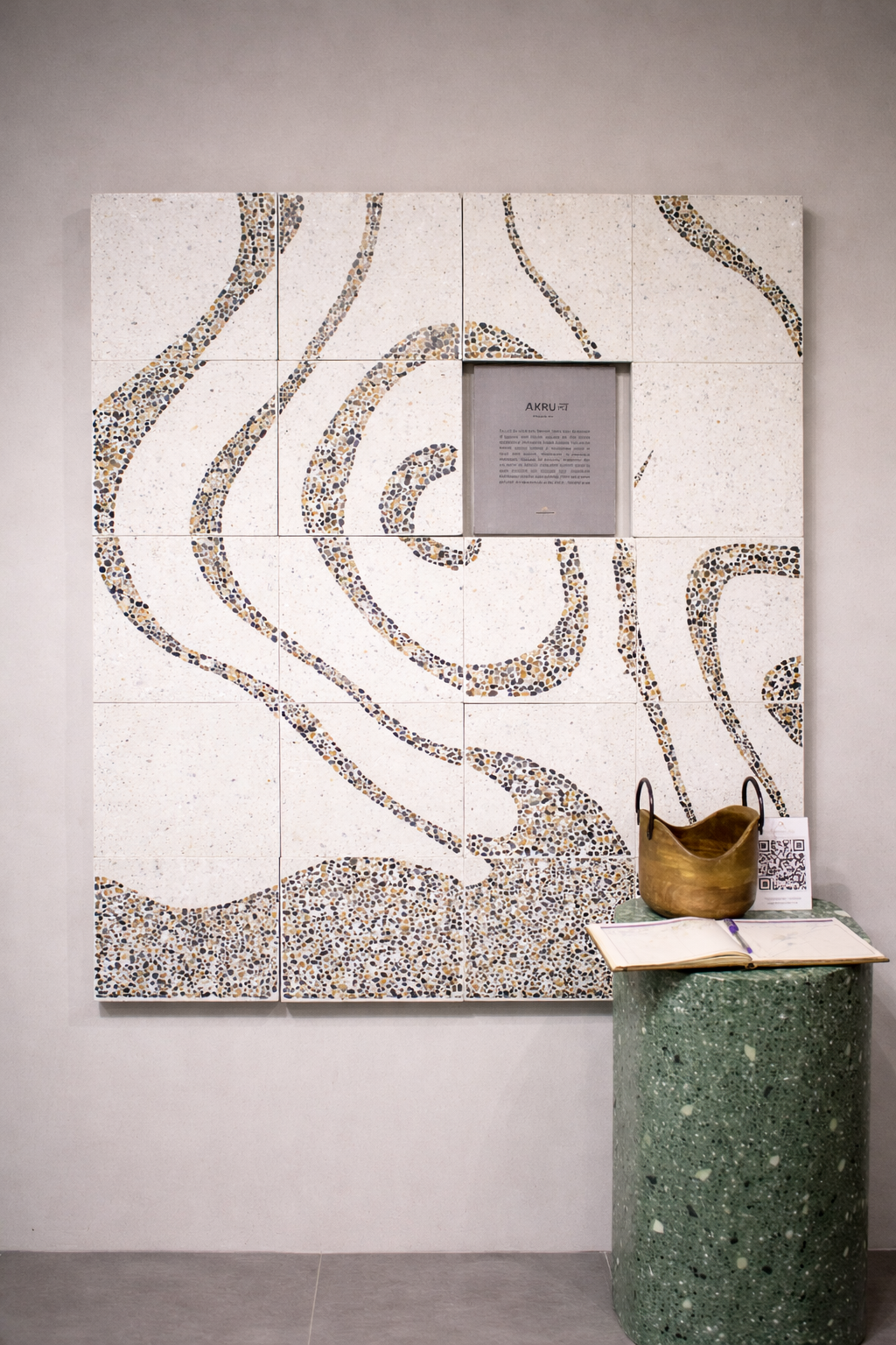 Artistic Terrazzo Wall Installation